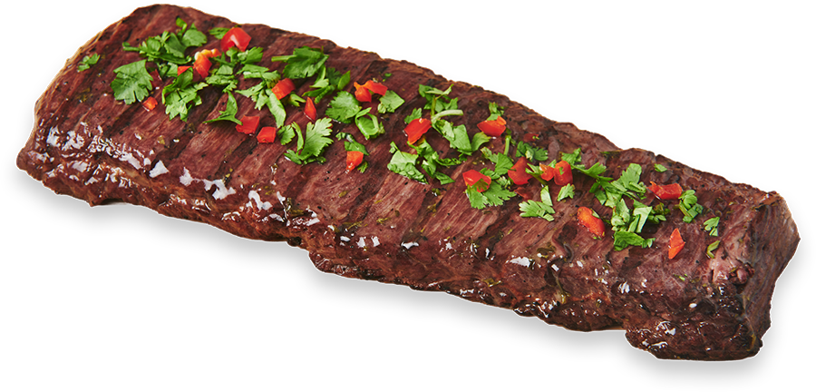 Skirt steak with chimichurri sauce